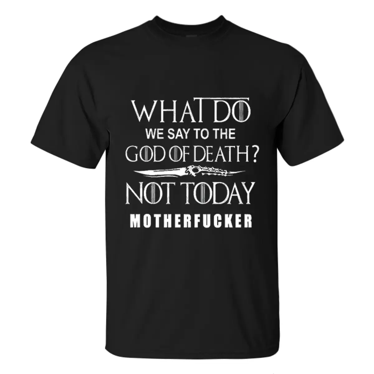 Viking What I Do We Say To The God Of Death Printed Men's T-shirt sold by Polyalien product image thumbnail 2