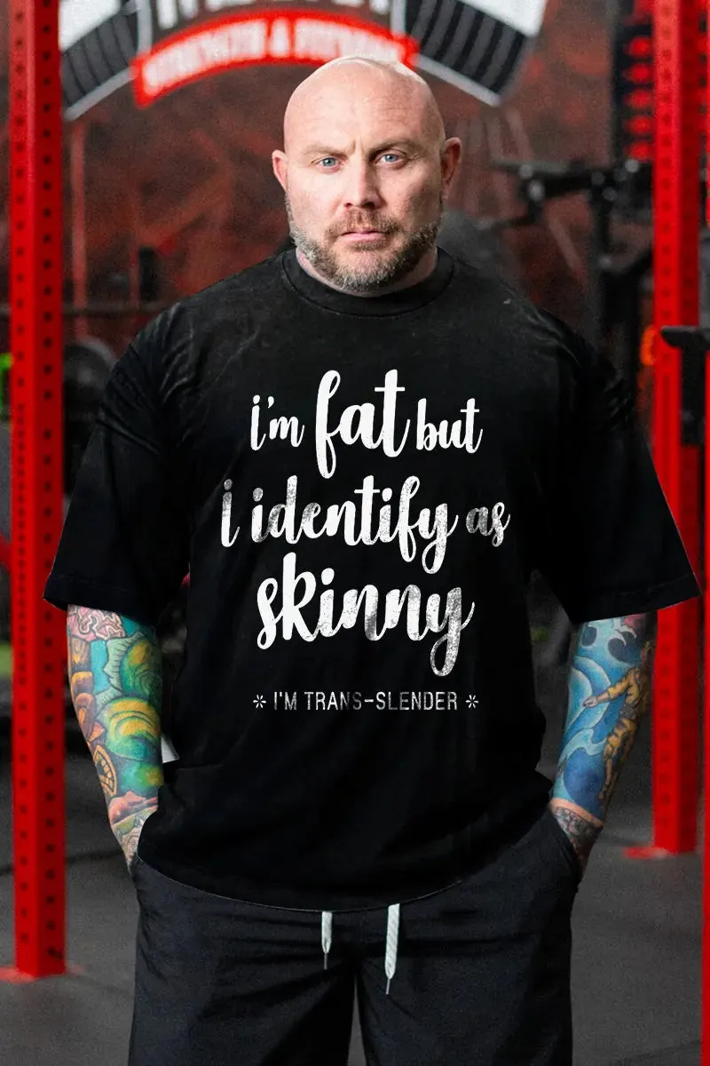 I'm Fat But Identify As Skinny Printed Men's T-shirt sold by Polyalien product image thumbnail 3