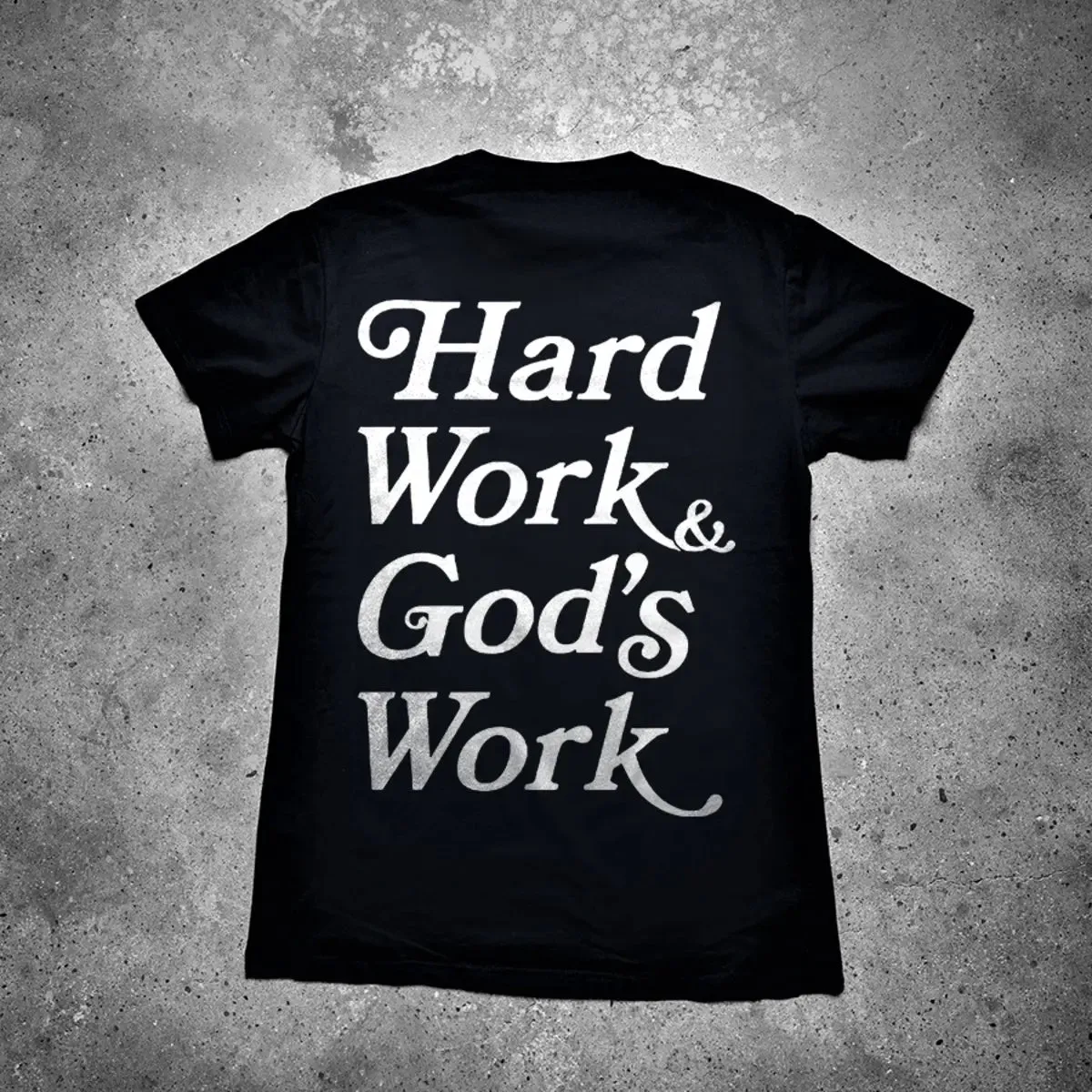 Hard Work & God's Work Printed Men's T-shirt sold by Polyalien product image thumbnail 2
