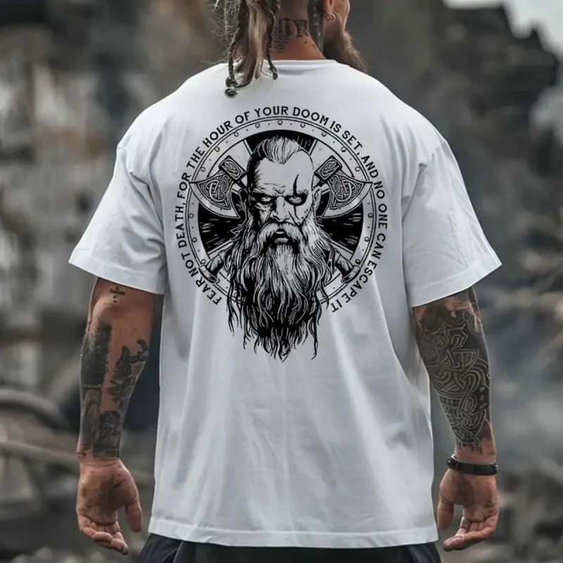 Viking Fear Not Death Printed Men's T-shirt sold by Polyalien