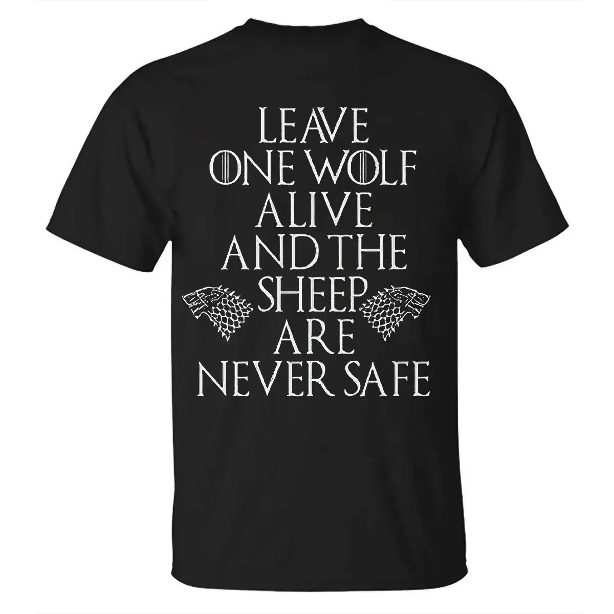 Viking Leave One Wolf Alive And The Sheep Are Never Safe Printed Men's T-shirt sold by Polyalien product image thumbnail 2