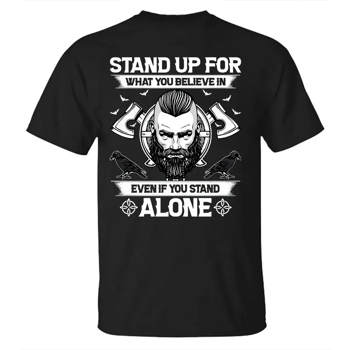Viking Stand Up For What You Believe In Printed Men's T-shirt sold by Polyalien product image thumbnail 2