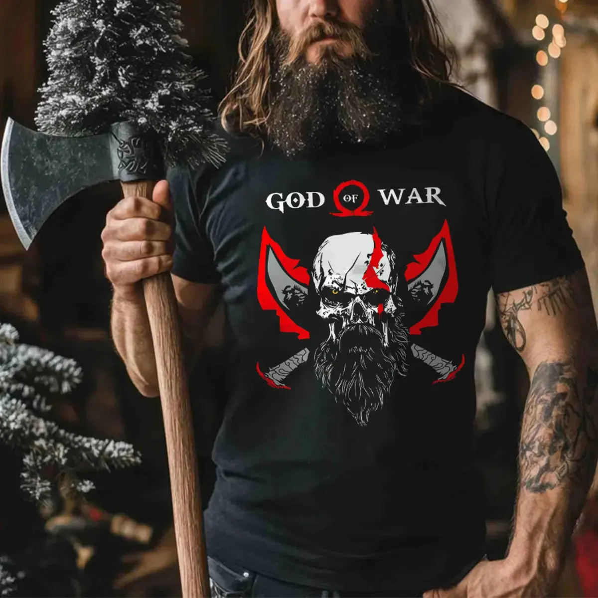 Viking God Of War Printed Men's T-shirt sold by Polyalien