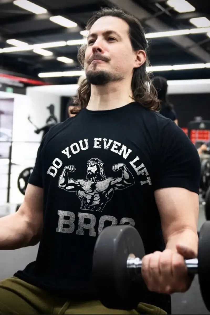 Do You Even Lift Bro? Printed Men's T-shirt sold by Polyalien product image thumbnail 2