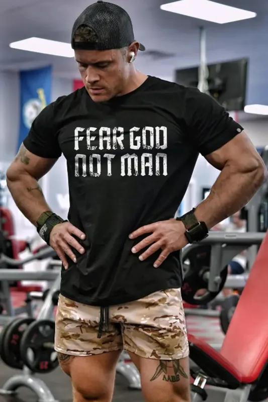 Fear God Not Man Printed Men's T-shirt sold by Polyalien