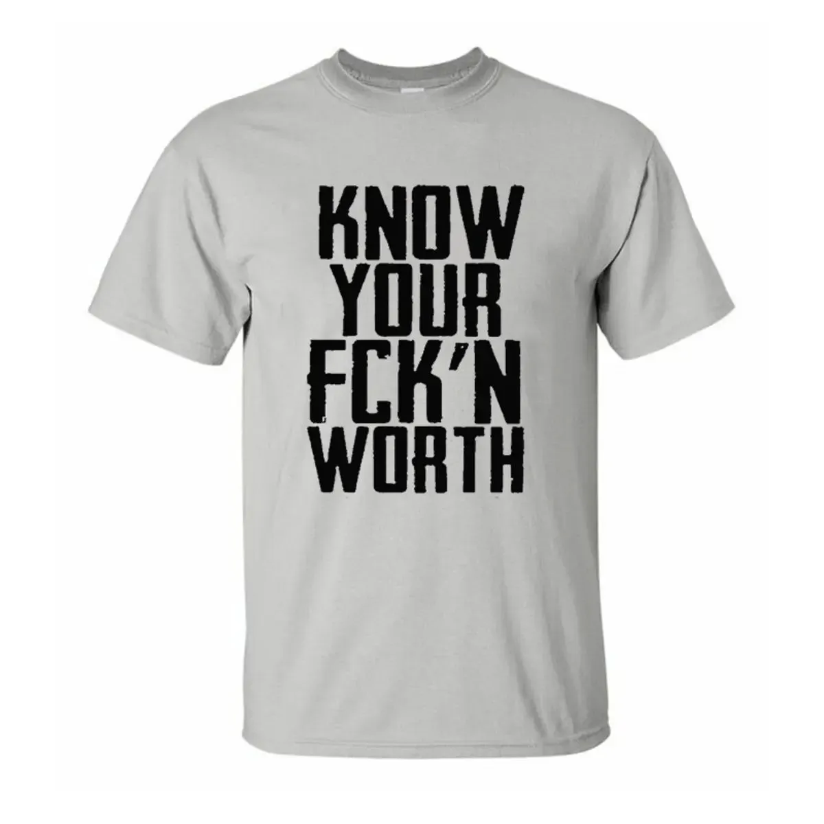 Know Your Fck'n Worth Printed Men's T-shirt sold by Polyalien product image thumbnail 3