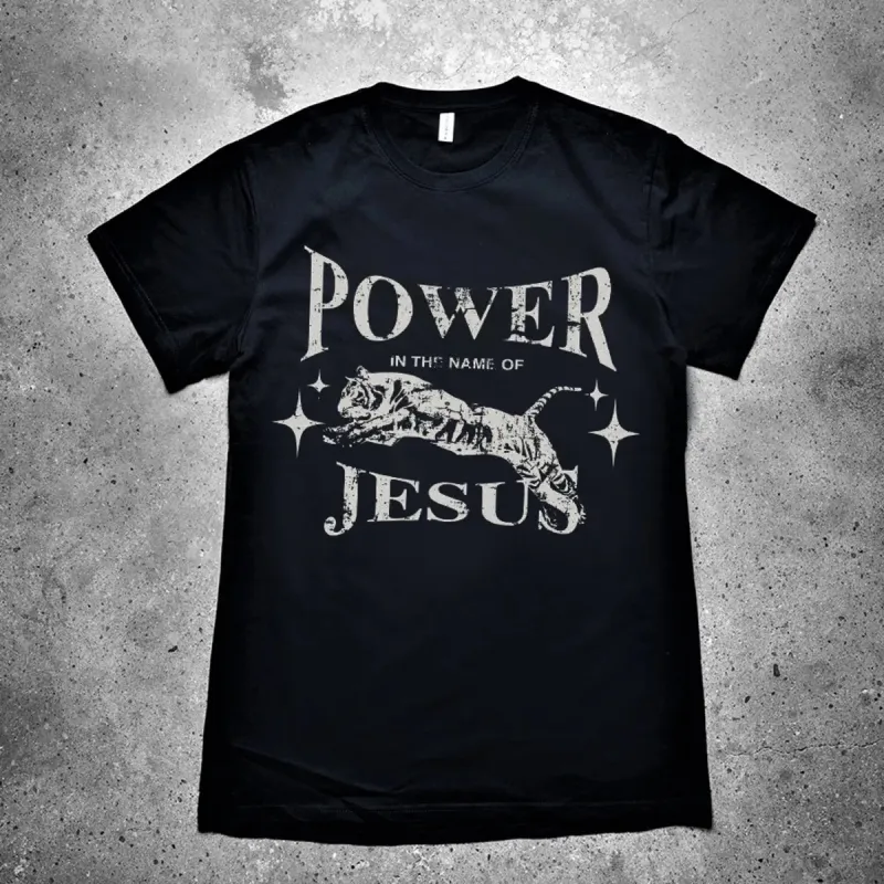 Power In The Name Of Jesus Printed Men's T-shirt made by Polyalien