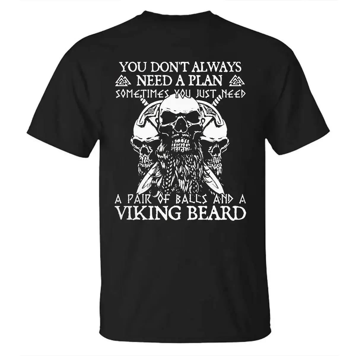 Viking You Don't Always Need A Plan Printed Men's T-shirt sold by Polyalien product image thumbnail 2