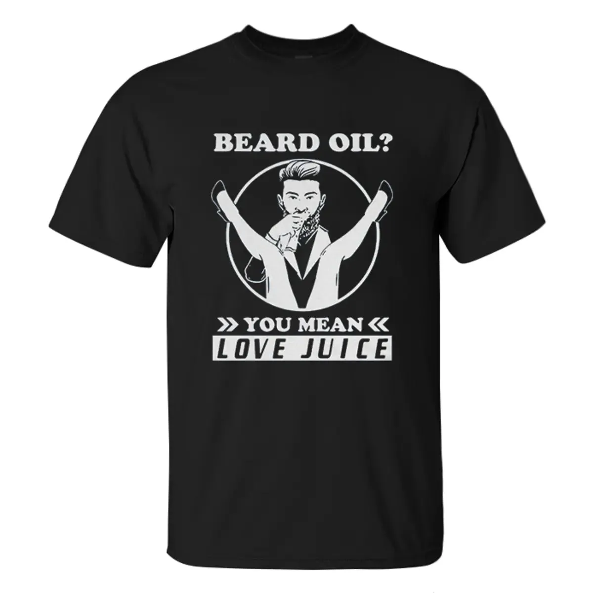 Viking Beard Oil? You Mean Love Juice Printed Men's T-shirt sold by Polyalien product image thumbnail 2