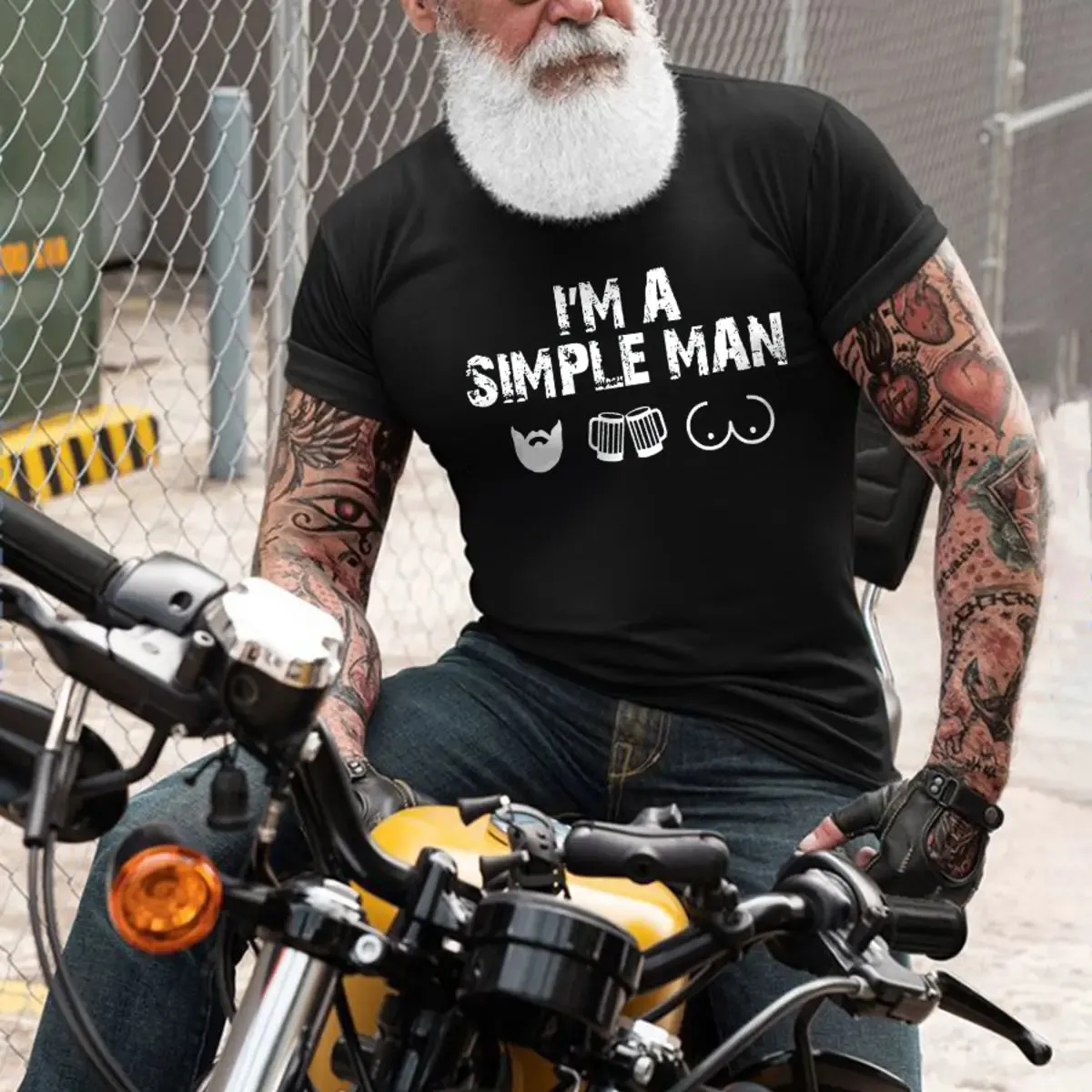 Viking I'm A Simple Man Printed Men's T-shirt sold by Polyalien