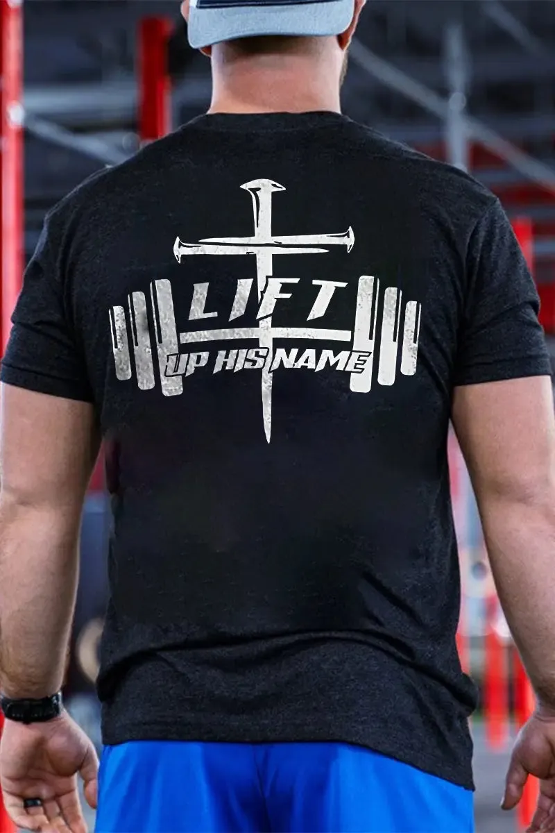 Lift Up His Name Printed Men's T-shirt sold by Polyalien product image thumbnail 3