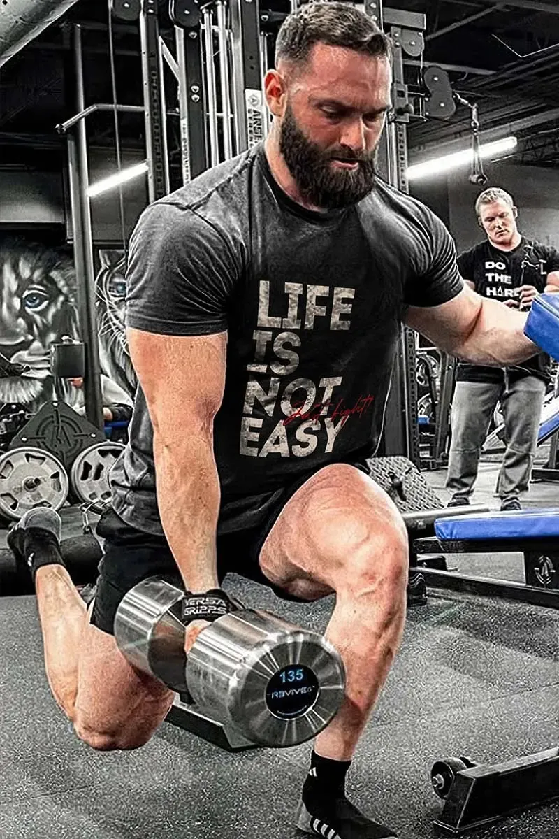 Life Is Not Easy Printed Men's T-shirt sold by Polyalien