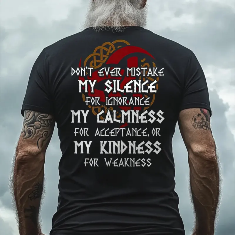 Viking Don't Ever Mistake My Silence Printed Men's T-shirt sold by Polyalien
