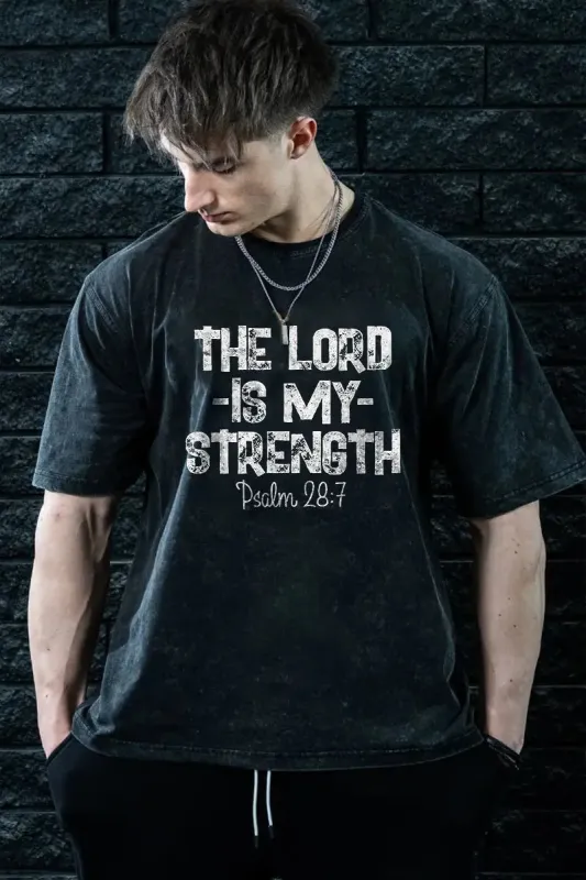 The Lord Is My Strength Printed Men's T-shirt sold by Polyalien
