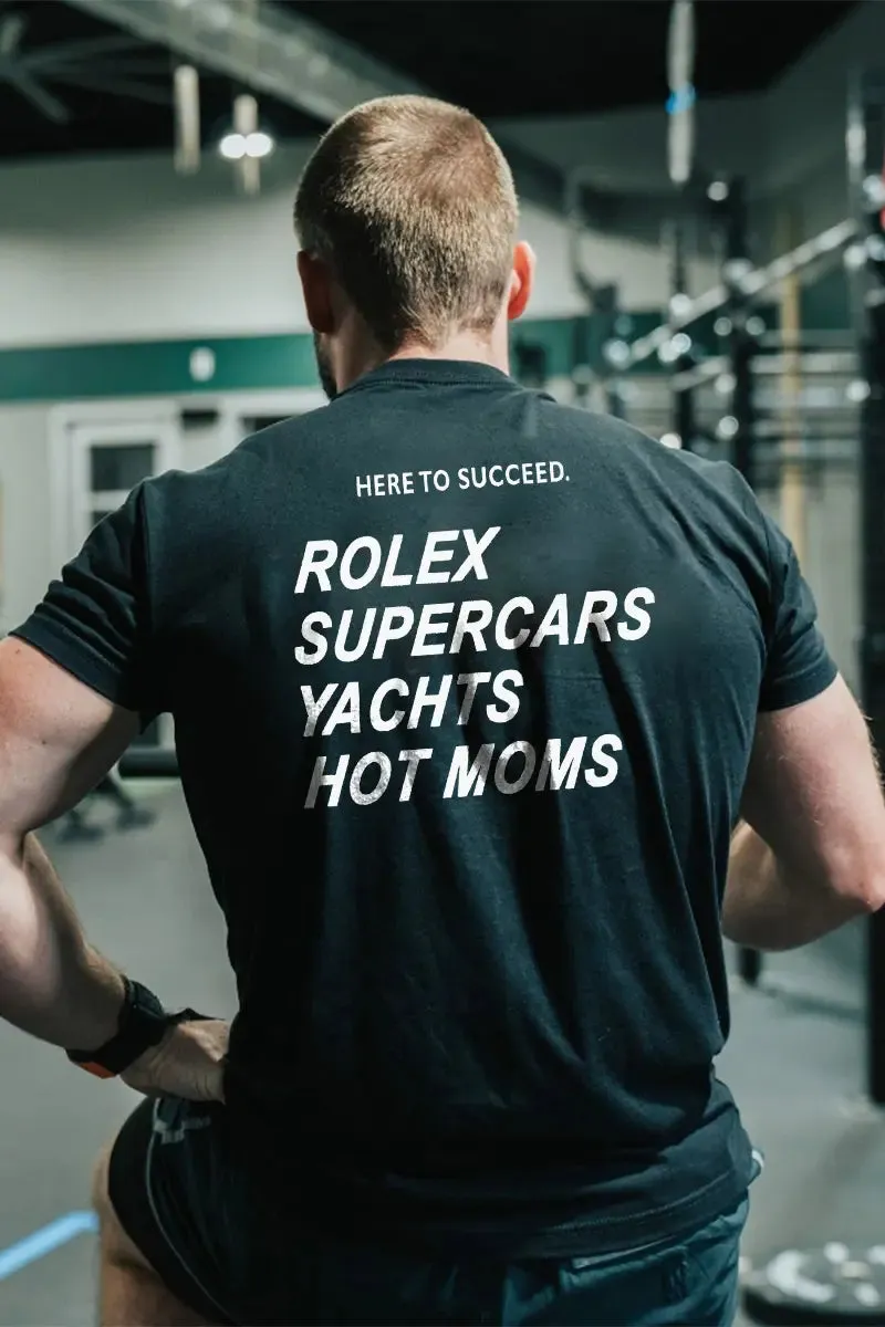 Rolex Supercars Yachts Hot Moms Printed Men's T-shirt sold by Polyalien