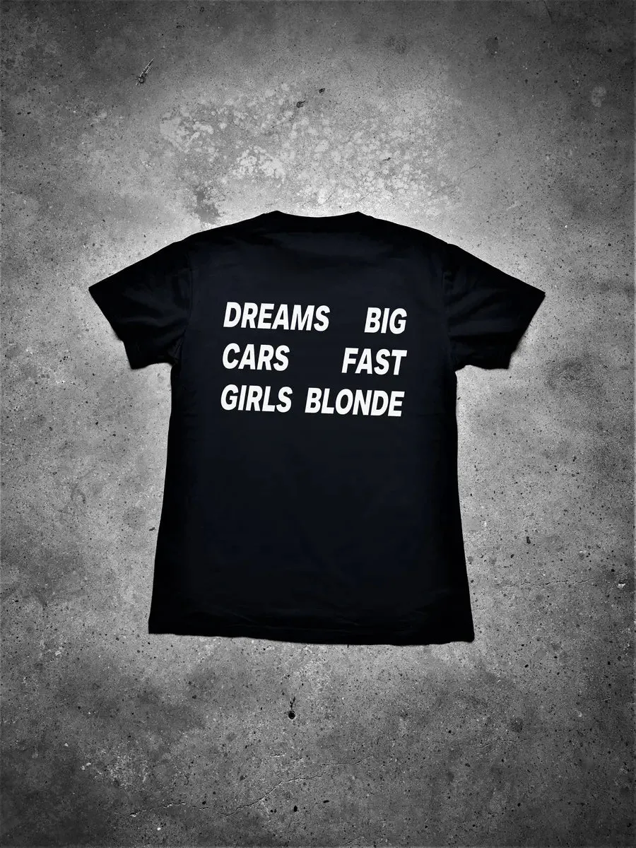 Dreams Big Cars Fast Girls Blonde Printed Men's T-shirt sold by Polyalien product image thumbnail 2