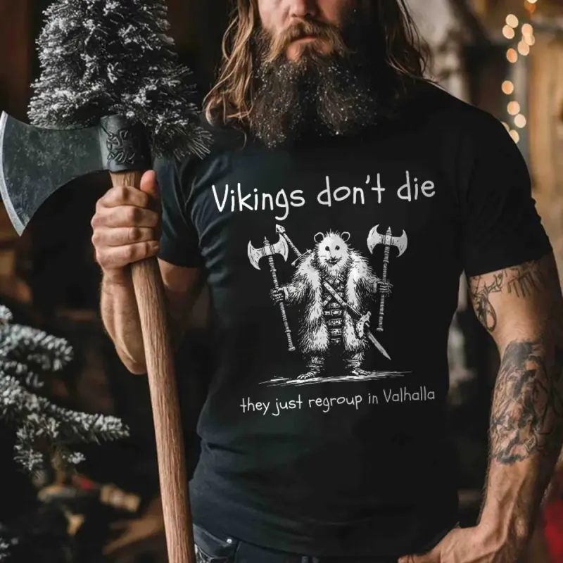 Viking Don't Die Printed Men's T-shirt sold by Polyalien