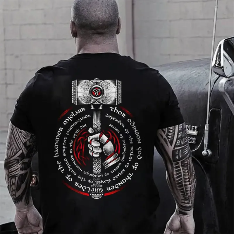 Viking Thor Printed Men's T-shirt sold by Polyalien