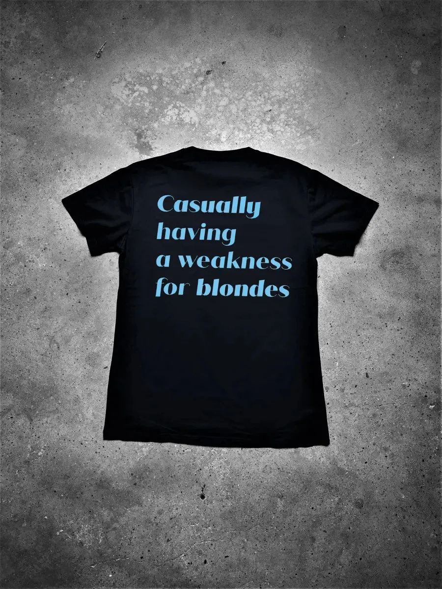 Casually Having A Weakness For Blondes Printed Men's T-shirt sold by Polyalien product image thumbnail 2