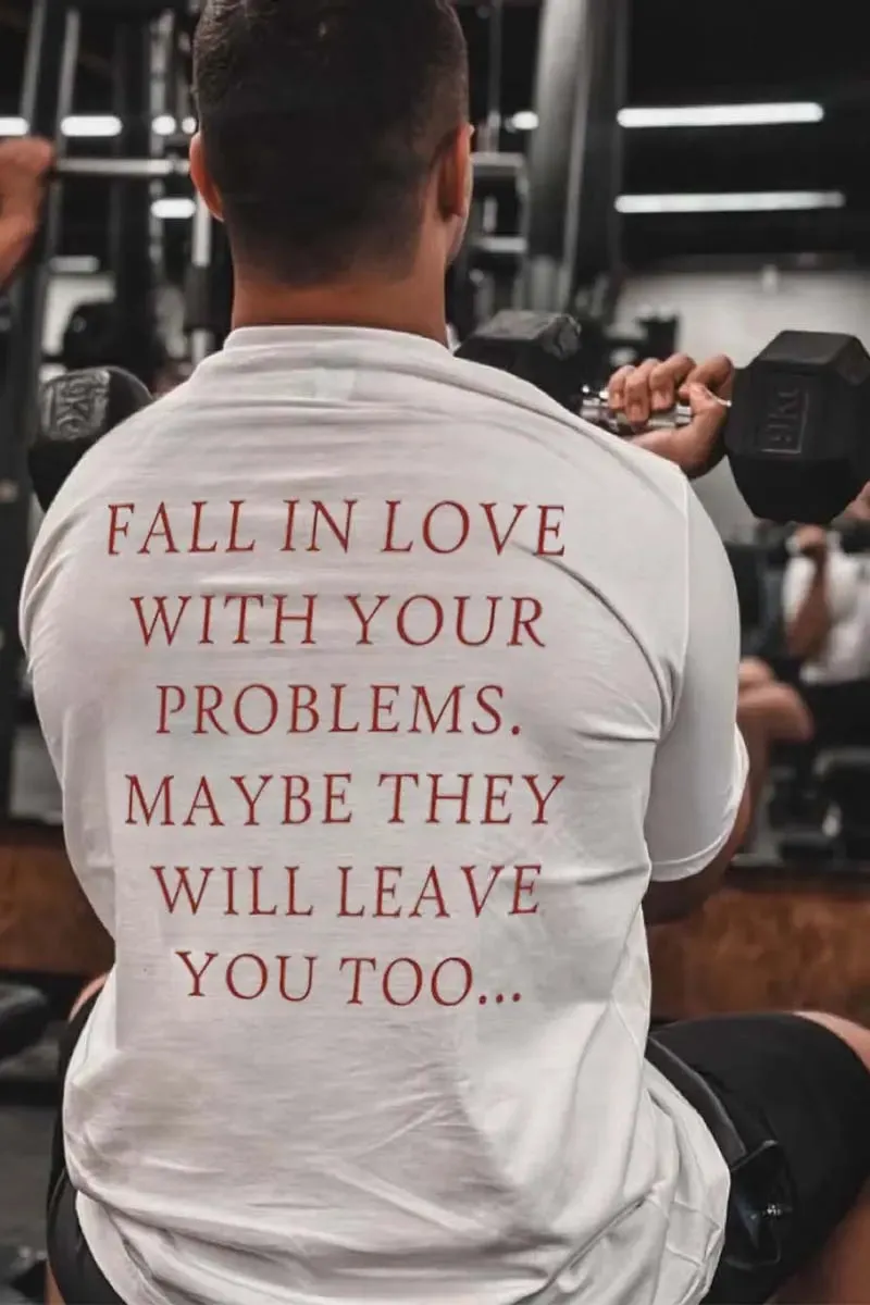 Fall In Love With Your Problems Printed Men's T-shirt sold by Polyalien