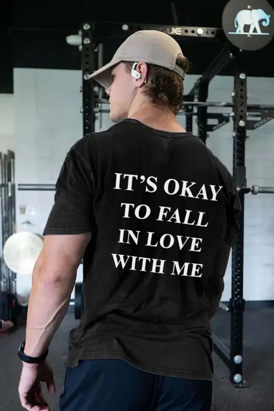 It's Okay To Fall In Love With Me Printed Men's T-shirt sold by Polyalien