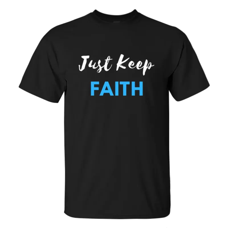Just Keep Faith Printed Men's T-shirt sold by Polyalien