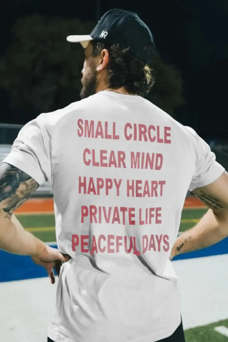 Small Circle Clear Mind Printed Men's T-shirt sold by Polyalien