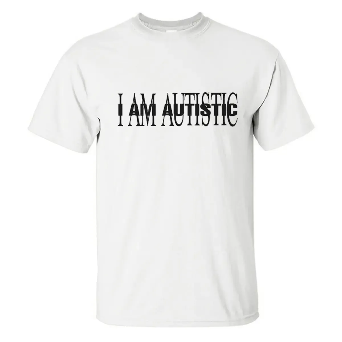 I Am Autistic Printed Men's T-shirt sold by Polyalien product image thumbnail 2