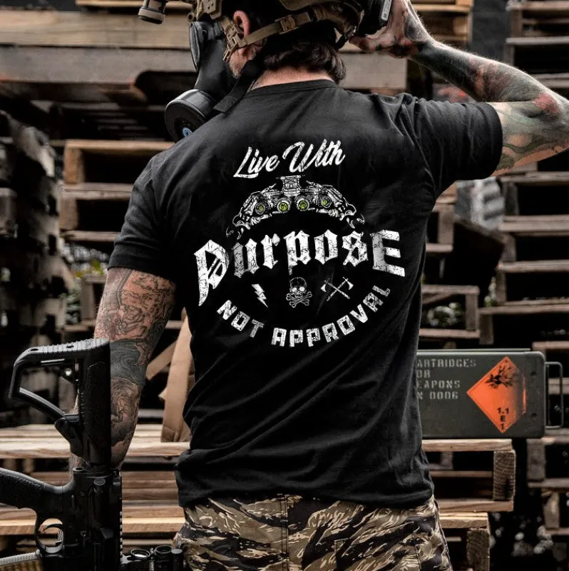 Live With Purpose Not Approval Printed Men's T-shirt sold by Polyalien