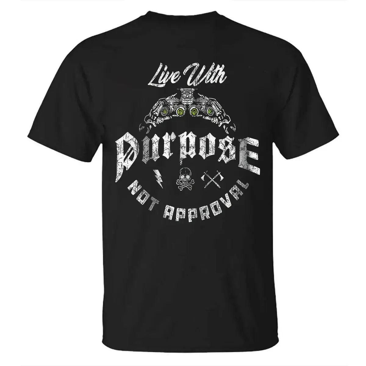 Live With Purpose Not Approval Printed Men's T-shirt sold by Polyalien product image thumbnail 3