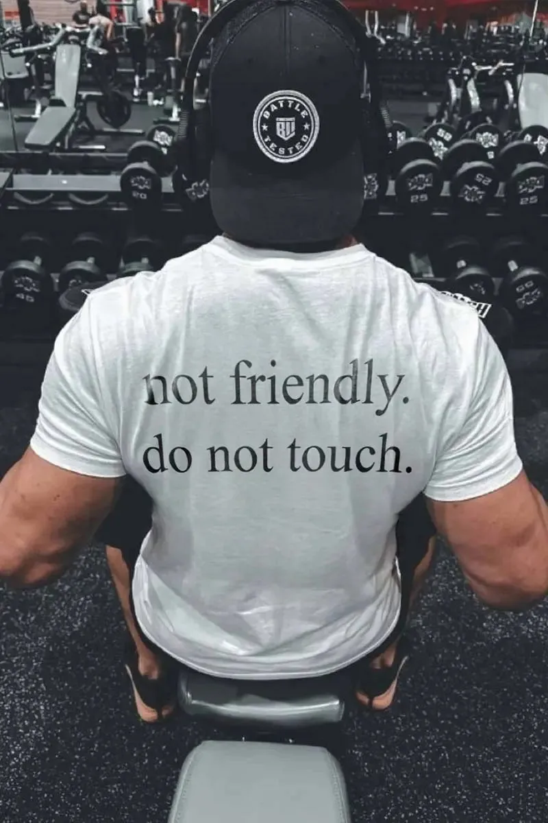 Not Friendly Do Not Touch Printed Men's T-shirt sold by Polyalien