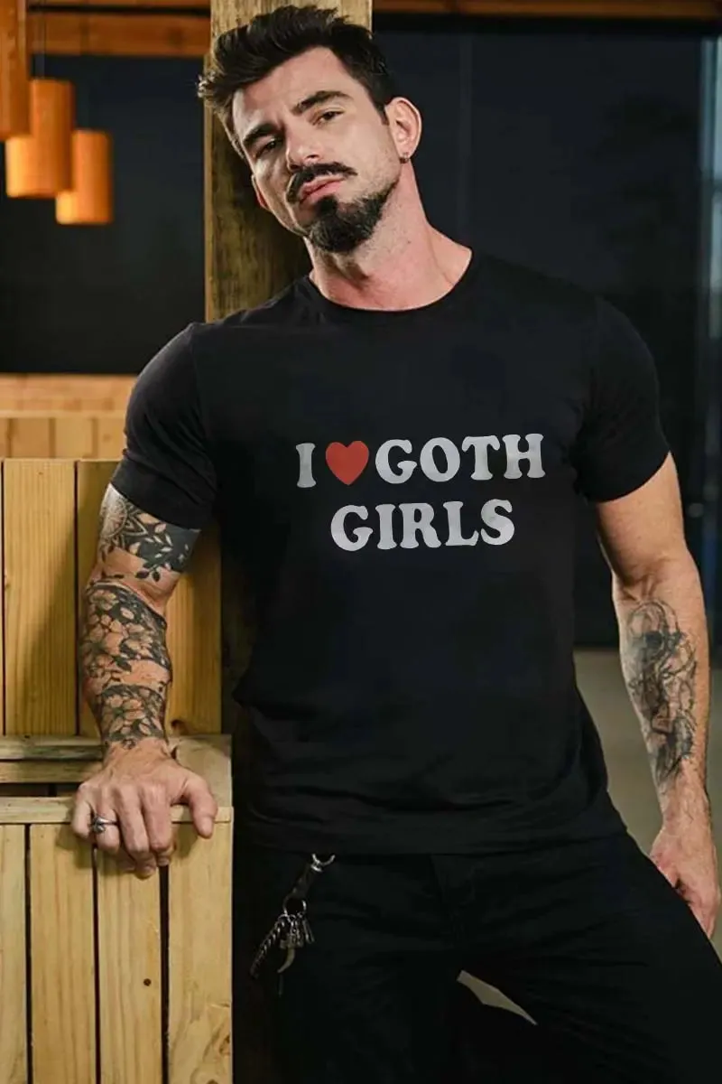 I Love Goth Girls Printed Men's T-shirt sold by Polyalien