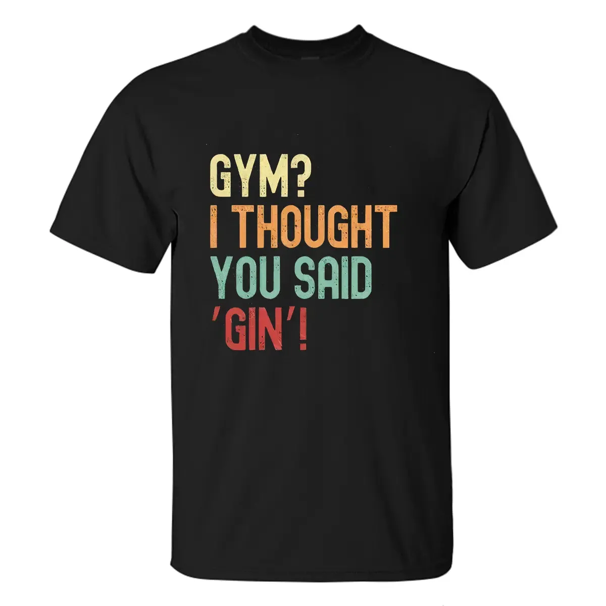Gym? I Thought You Said 'Gin'! Printed Men's T-shirt sold by Polyalien product image thumbnail 2