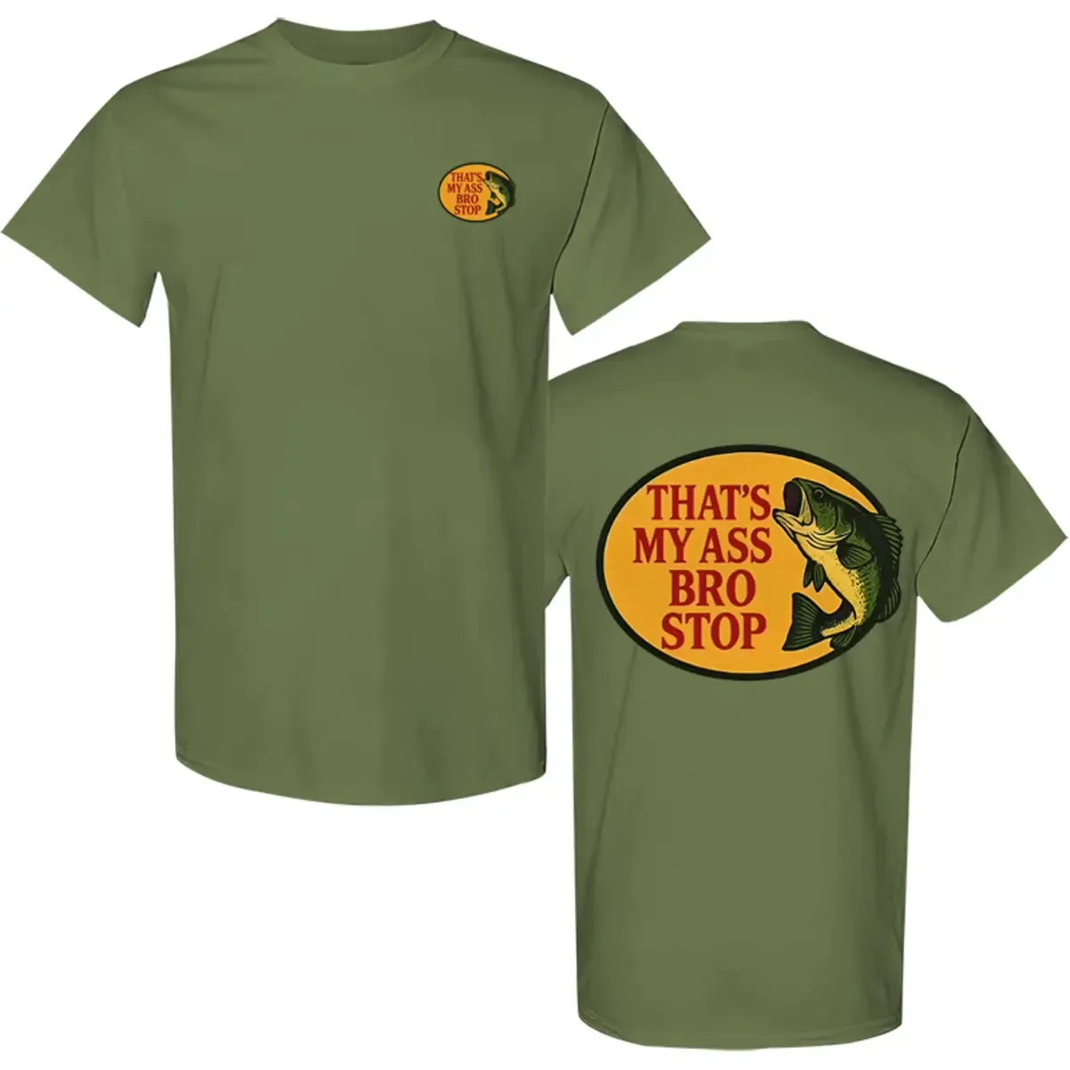 That's My Ass Bro Stop Printed Men's T-shirt sold by Polyalien product image thumbnail 2