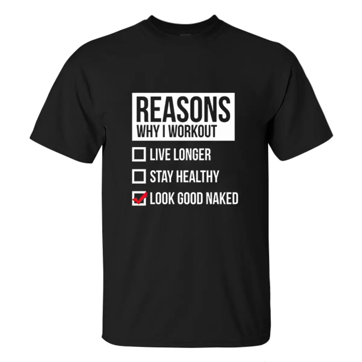 Reasons Why I Workout Printed Men's T-shirt sold by Polyalien product image thumbnail 2