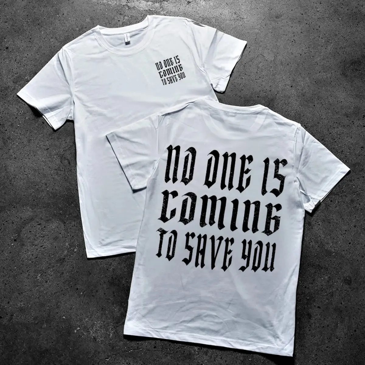 No One Is Coming To Save You Printed Men's T-shirt sold by Polyalien product image thumbnail 3
