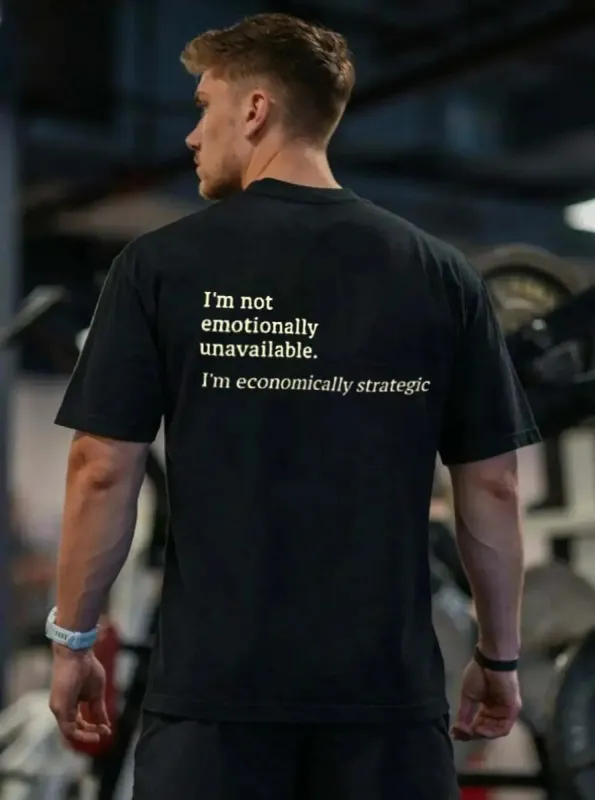 I'm Not Emotionally Unavailable Printed Men's T-shirt made by Polyalien
