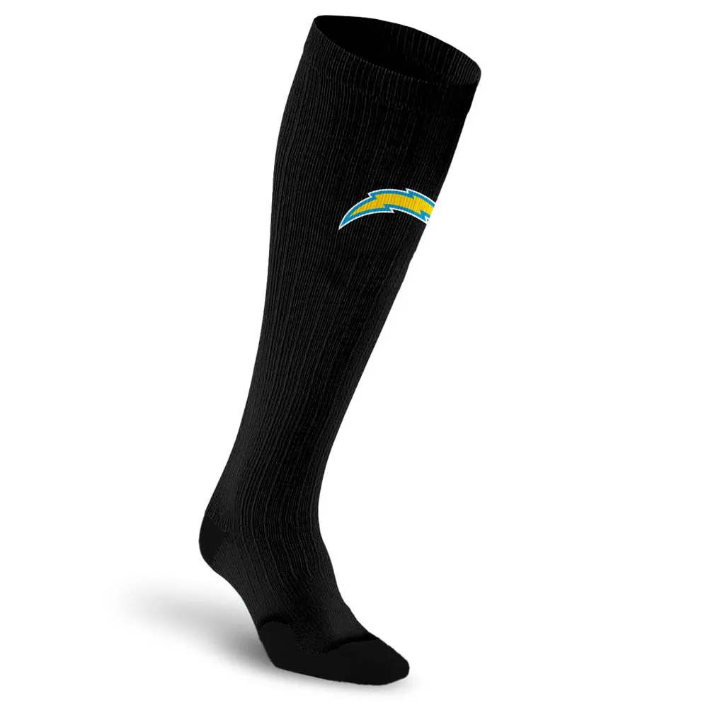 NFL Black Compression Socks, Los Angeles Chargers sold by Pro Compression