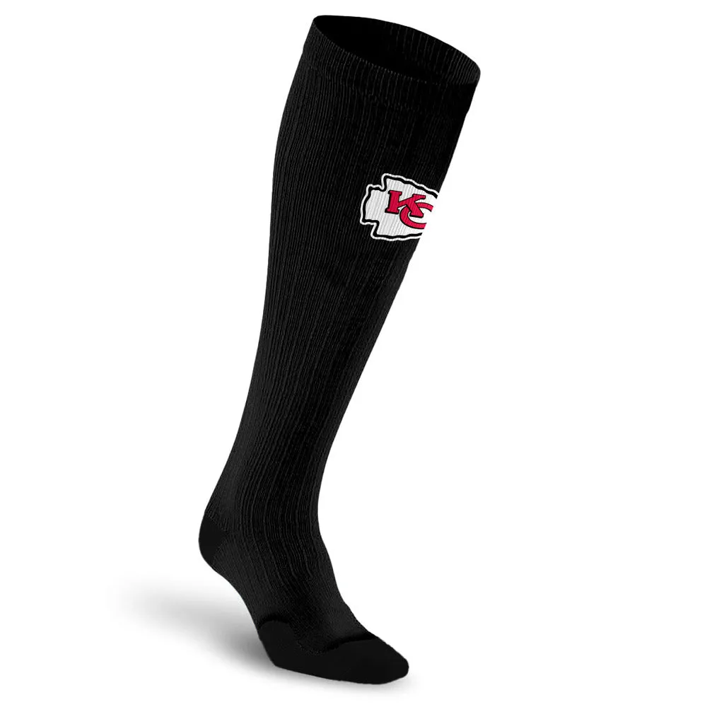 NFL Black Compression Socks, Kansas City Chiefs sold by Pro Compression