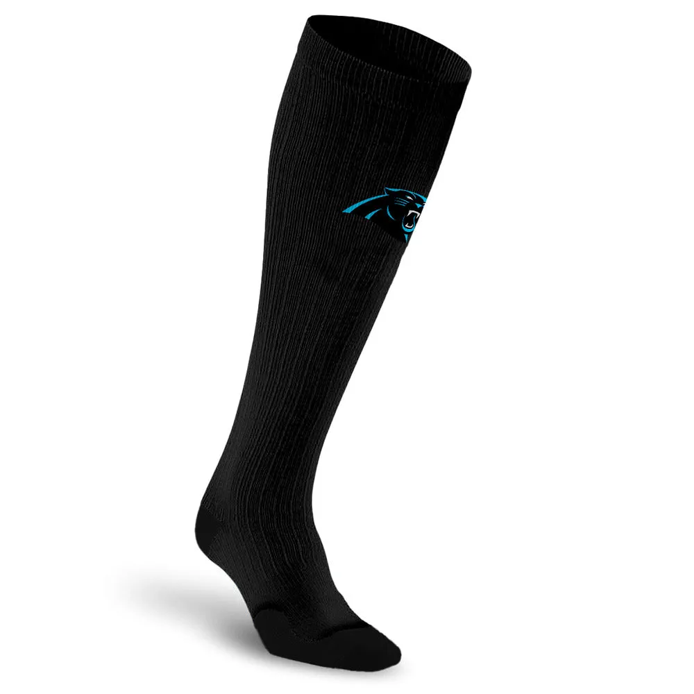 NFL Black Compression Socks, Carolina Panthers sold by Pro Compression