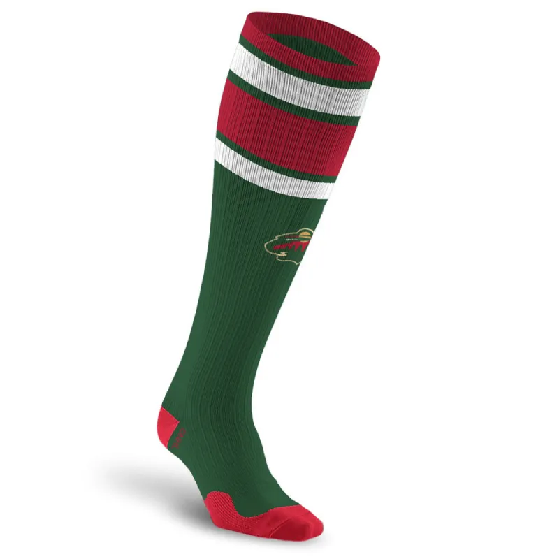 NHL Compression Socks, Minnesota Wild sold by Pro Compression