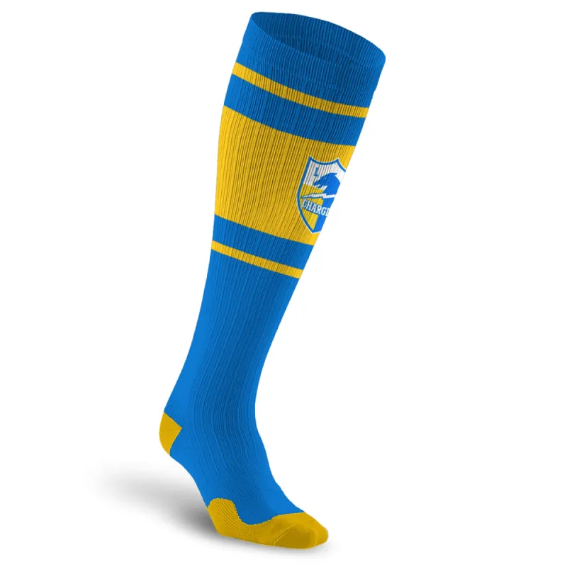 NFL Compression Socks, Los Angeles Chargers- Throwback sold by Pro Compression