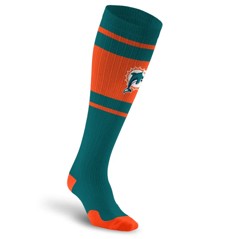 NFL Compression Socks, Miami Dolphins- Throwback sold by Pro Compression