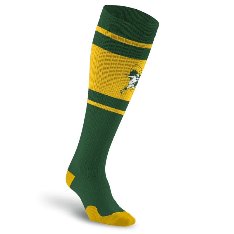 NFL Compression Socks, Green Bay Packers- Throwback sold by Pro Compression