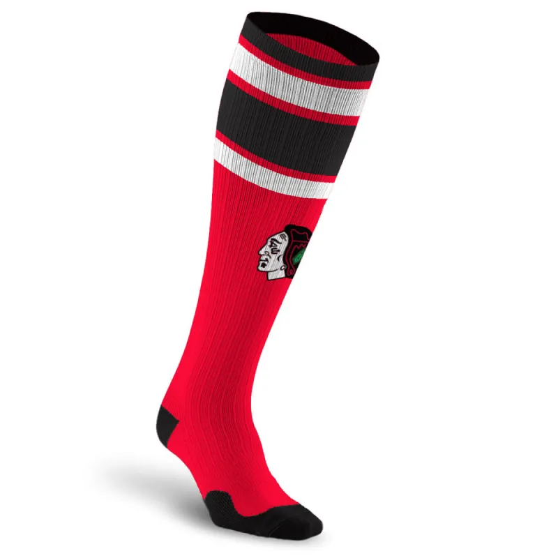 NHL Compression Socks, Chicago Blackhawks made by Pro Compression