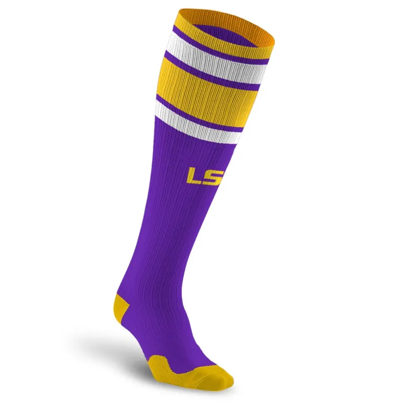 College Compression Socks, Louisiana State Tigers sold by Pro Compression