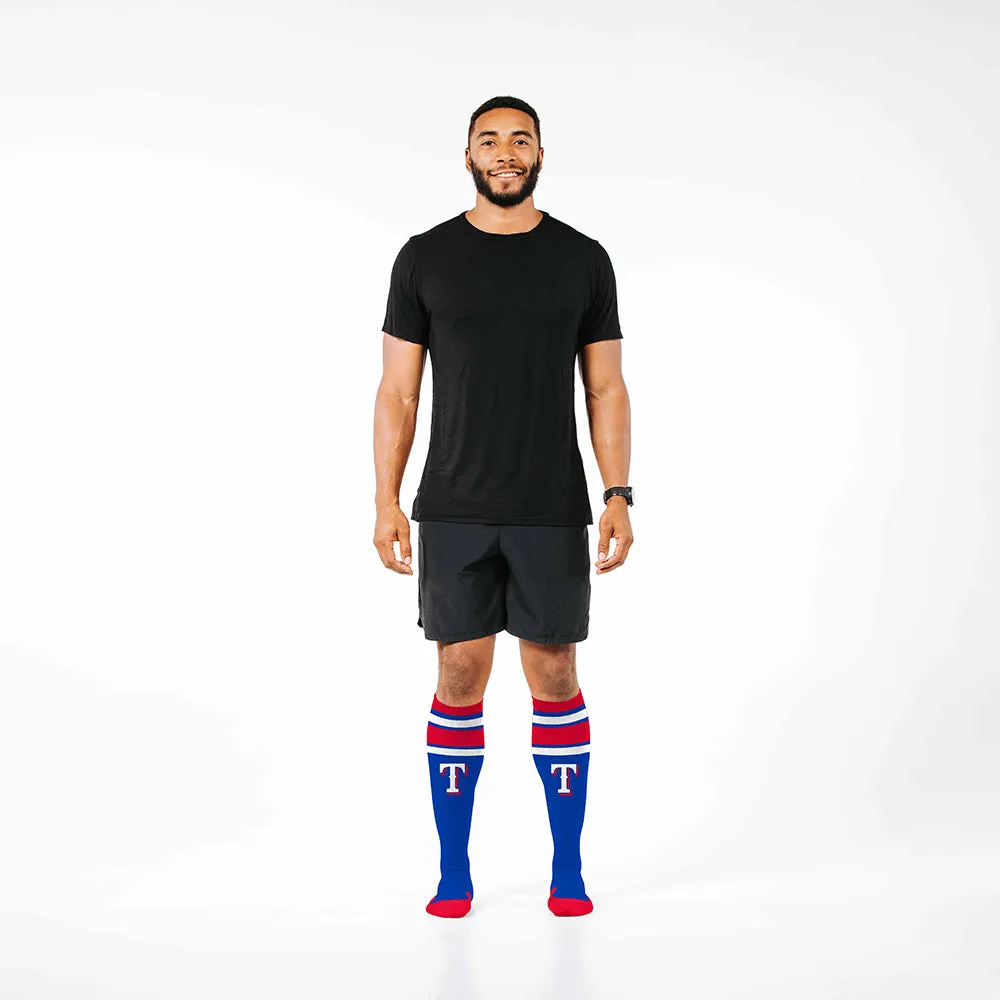 MLB Compression Socks, Texas Rangers - Classic Stripe sold by Pro Compression product image thumbnail 3