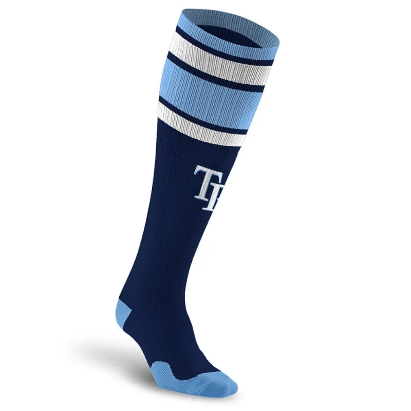 MLB Compression Socks, Tampa Bay Rays - Classic Stripe sold by Pro Compression