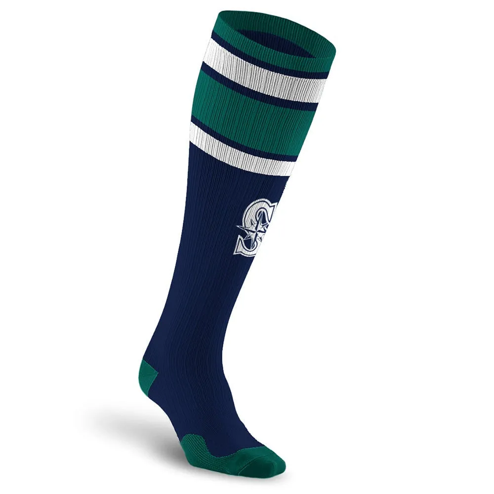 MLB Compression Socks, Seattle Mariners - Classic Stripe sold by Pro Compression