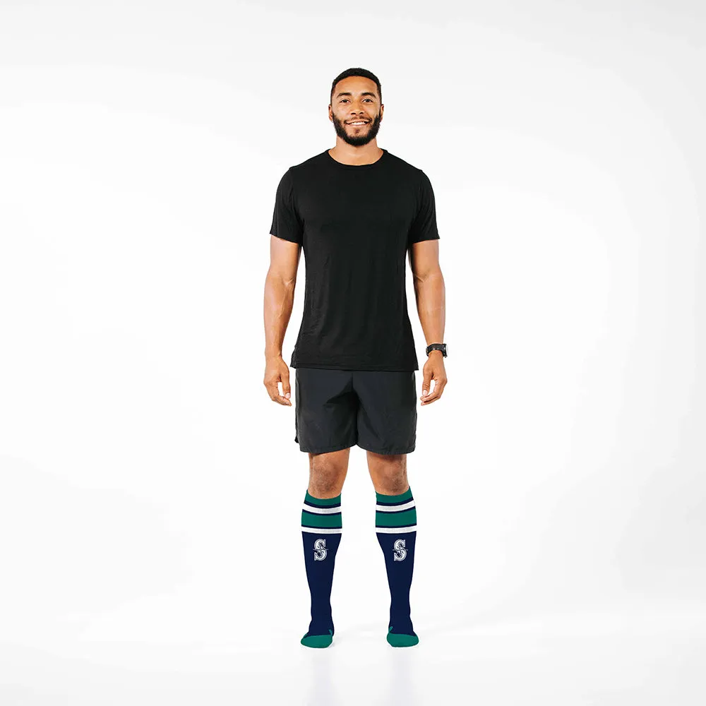MLB Compression Socks, Seattle Mariners - Classic Stripe sold by Pro Compression product image thumbnail 3